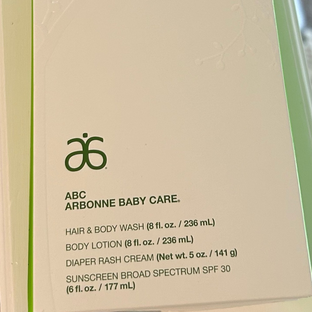arbonne baby care unopened unused